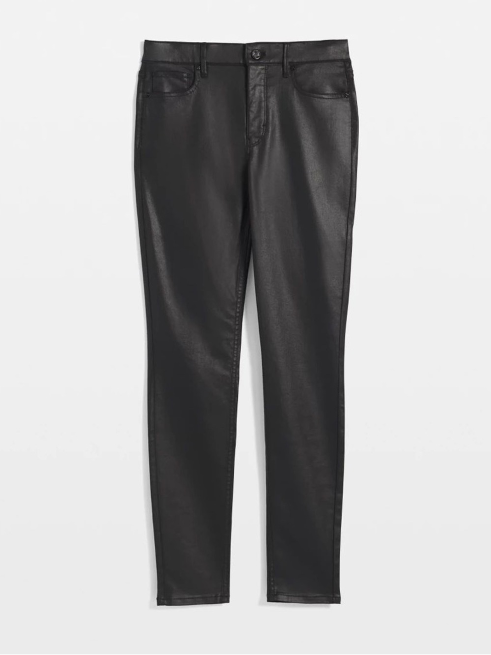 WHBM Black Skinny Wax Denim